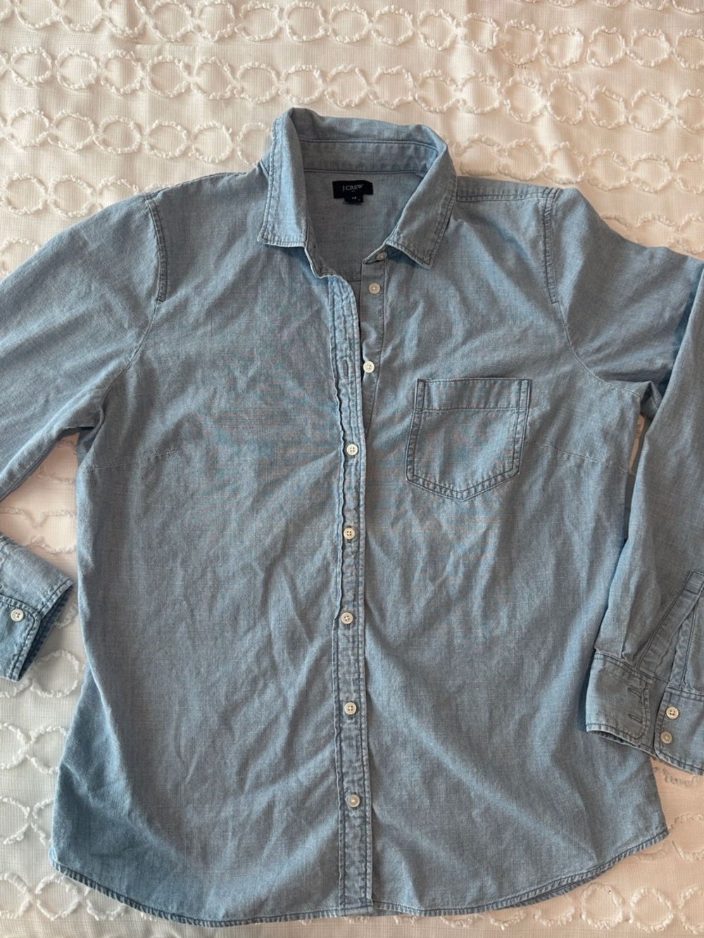 J. Crew Light Blue Button-Down Denim Shirt